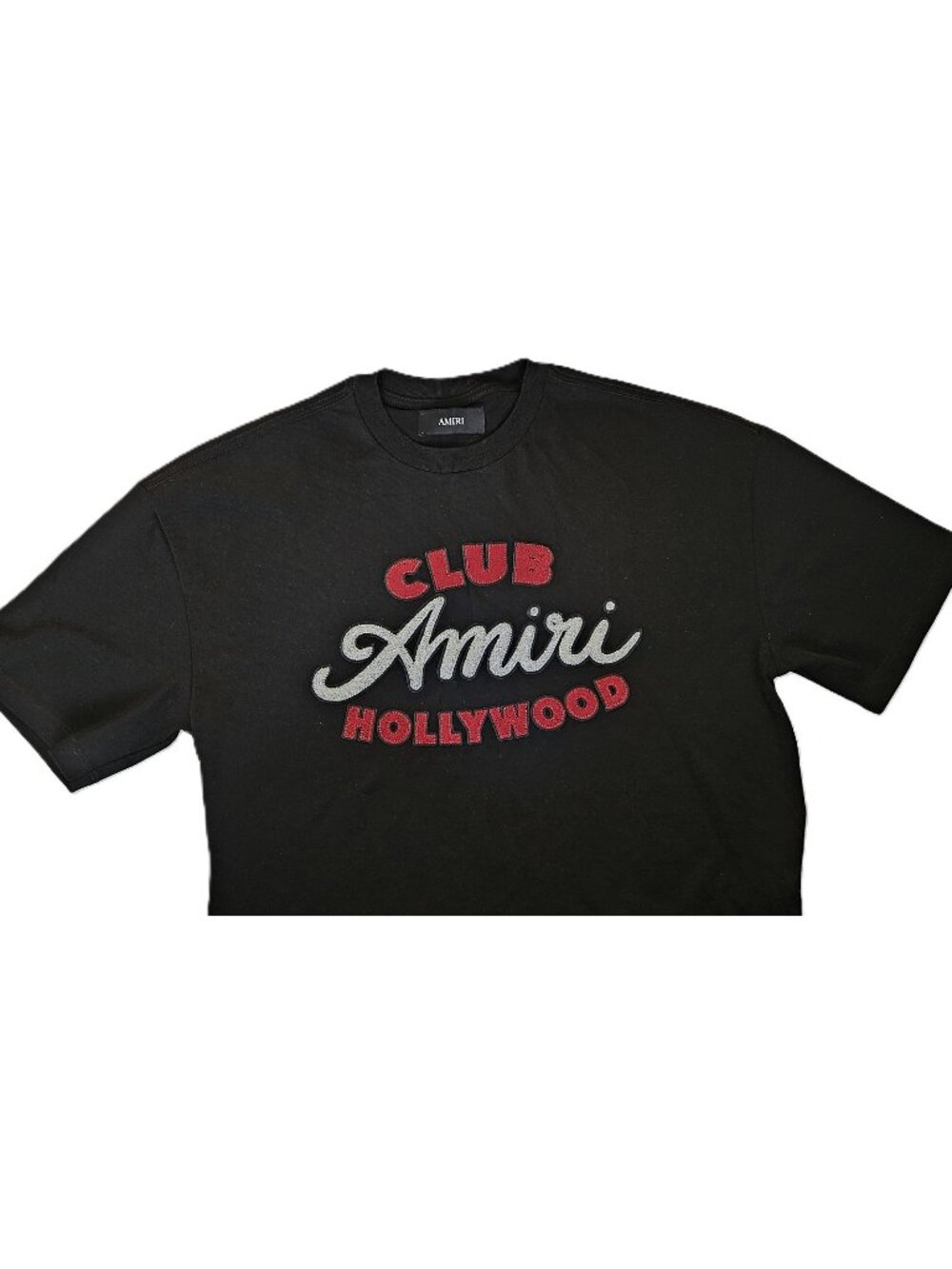 Amiri Oversize Crystal Embellished Club Appliqué T-Shirt Black Men's Small NEW